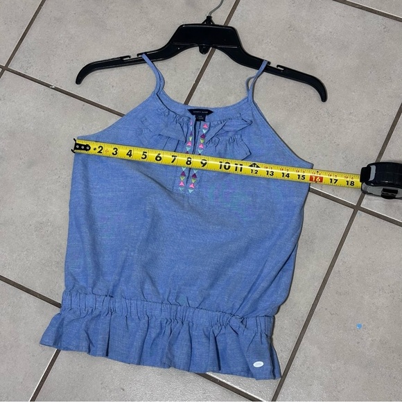 Tommy Hilfiger Kids Blue Denim Girls top size L - Picture 6 of 7